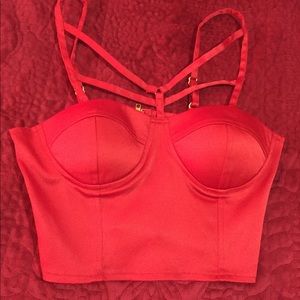 Red sexy crop top